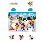 Ratnas 4 in 1 Indian Seasons Jigsaw Puzzle for Kids- Set of 4 